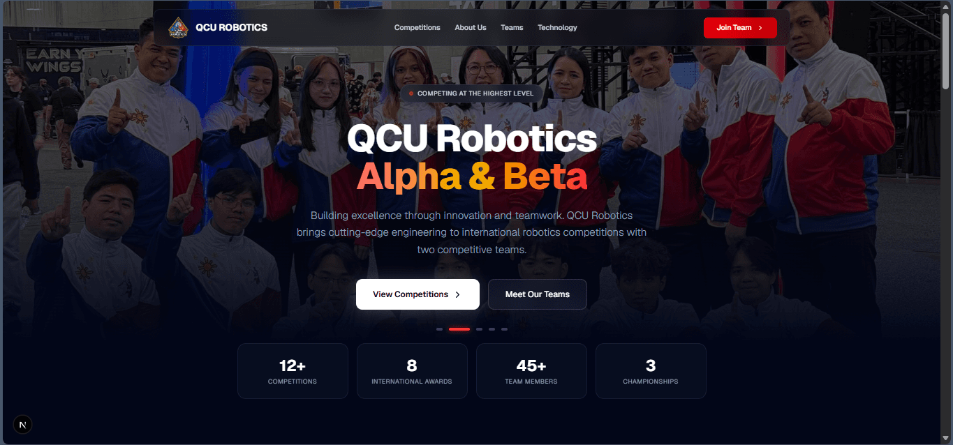 QCU Robotics Society Website
